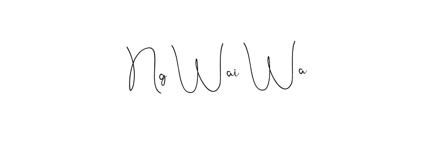 Andilay-7BmLP is a professional signature style that is perfect for those who want to add a touch of class to their signature. It is also a great choice for those who want to make their signature more unique. Get Ng Wai Wa name to fancy signature for free. Ng Wai Wa signature style 4 images and pictures png
