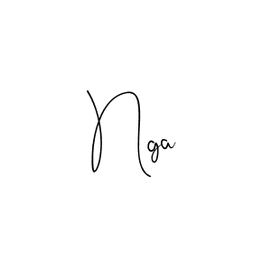 Make a beautiful signature design for name Nga. With this signature (Andilay-7BmLP) style, you can create a handwritten signature for free. Nga signature style 4 images and pictures png