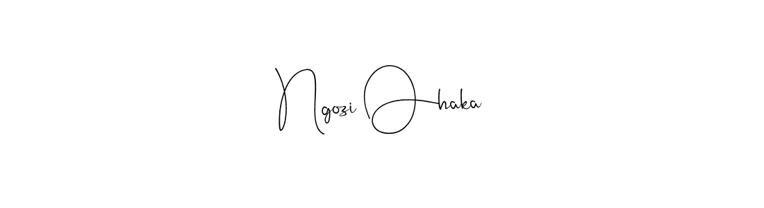 How to make Ngozi Ohaka name signature. Use Andilay-7BmLP style for creating short signs online. This is the latest handwritten sign. Ngozi Ohaka signature style 4 images and pictures png