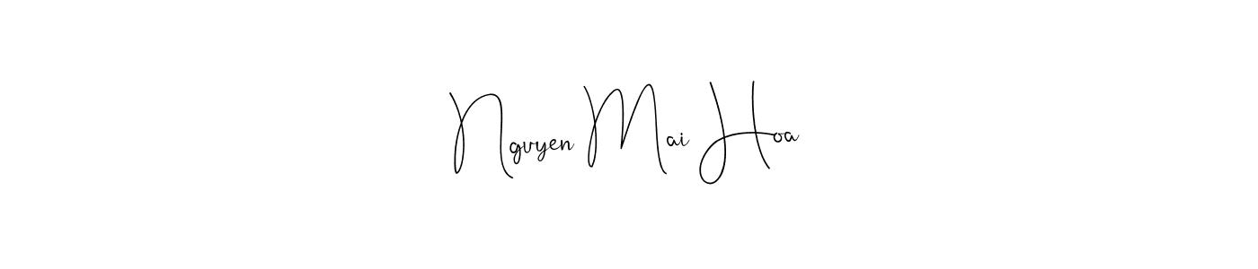 The best way (Andilay-7BmLP) to make a short signature is to pick only two or three words in your name. The name Nguyen Mai Hoa include a total of six letters. For converting this name. Nguyen Mai Hoa signature style 4 images and pictures png