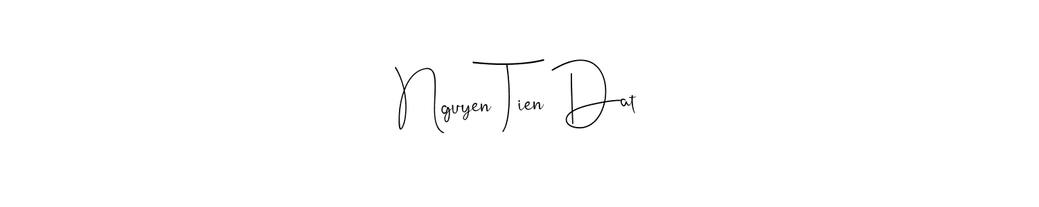 Similarly Andilay-7BmLP is the best handwritten signature design. Signature creator online .You can use it as an online autograph creator for name Nguyen Tien Dat. Nguyen Tien Dat signature style 4 images and pictures png