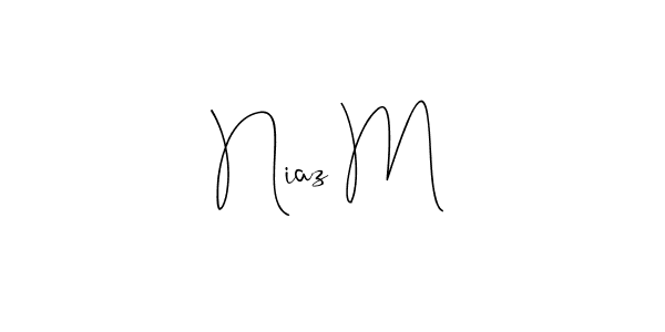 Similarly Andilay-7BmLP is the best handwritten signature design. Signature creator online .You can use it as an online autograph creator for name Niaz M. Niaz M signature style 4 images and pictures png