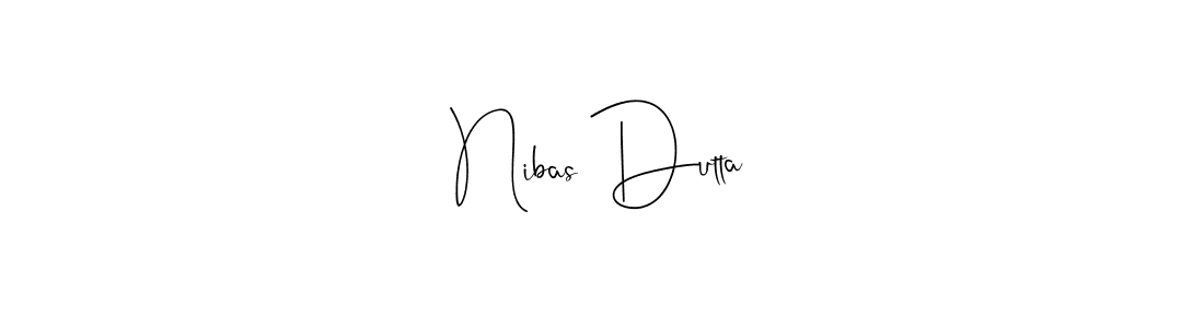 How to make Nibas Dutta name signature. Use Andilay-7BmLP style for creating short signs online. This is the latest handwritten sign. Nibas Dutta signature style 4 images and pictures png