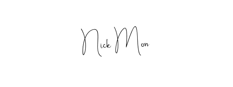 Make a beautiful signature design for name Nick Mon. Use this online signature maker to create a handwritten signature for free. Nick Mon signature style 4 images and pictures png