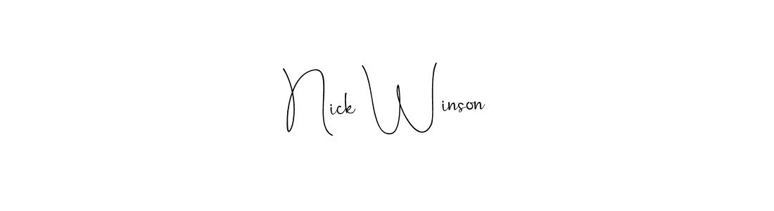 if you are searching for the best signature style for your name Nick Winson. so please give up your signature search. here we have designed multiple signature styles  using Andilay-7BmLP. Nick Winson signature style 4 images and pictures png