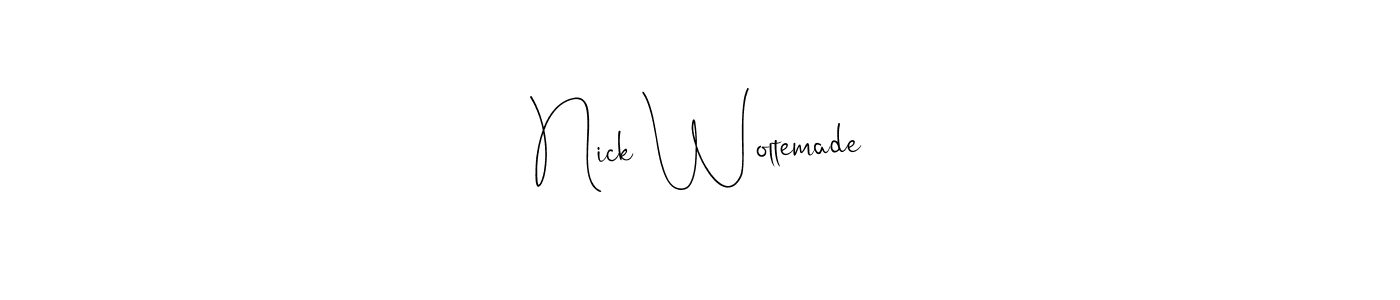 How to make Nick Woltemade name signature. Use Andilay-7BmLP style for creating short signs online. This is the latest handwritten sign. Nick Woltemade signature style 4 images and pictures png