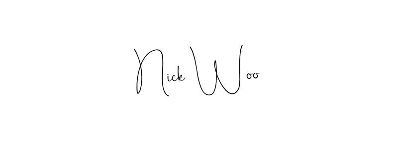 Also we have Nick Woo name is the best signature style. Create professional handwritten signature collection using Andilay-7BmLP autograph style. Nick Woo signature style 4 images and pictures png