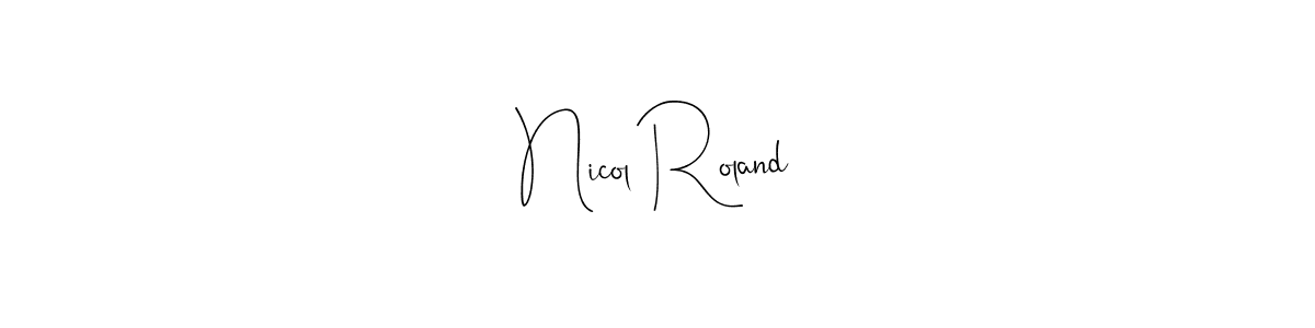 This is the best signature style for the Nicol Roland name. Also you like these signature font (Andilay-7BmLP). Mix name signature. Nicol Roland signature style 4 images and pictures png