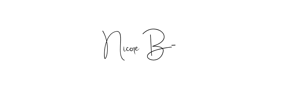 This is the best signature style for the Nicole B- name. Also you like these signature font (Andilay-7BmLP). Mix name signature. Nicole B- signature style 4 images and pictures png