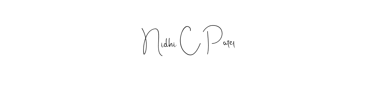 Here are the top 10 professional signature styles for the name Nidhi C Patel. These are the best autograph styles you can use for your name. Nidhi C Patel signature style 4 images and pictures png