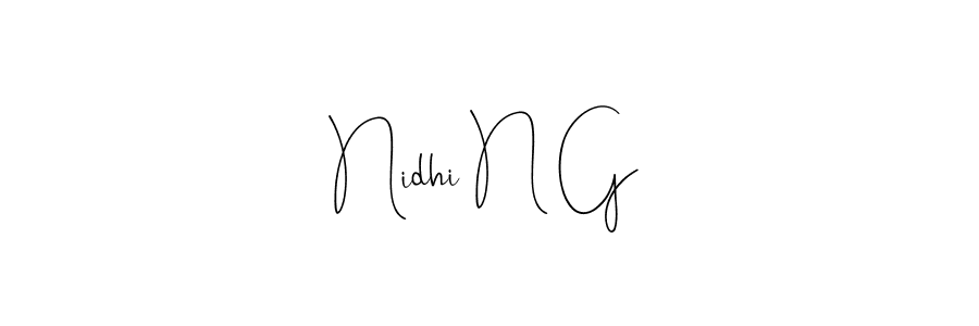 How to Draw Nidhi N G signature style? Andilay-7BmLP is a latest design signature styles for name Nidhi N G. Nidhi N G signature style 4 images and pictures png