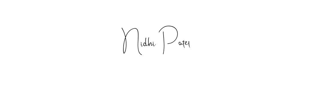 Make a short Nidhi Patel signature style. Manage your documents anywhere anytime using Andilay-7BmLP. Create and add eSignatures, submit forms, share and send files easily. Nidhi Patel signature style 4 images and pictures png