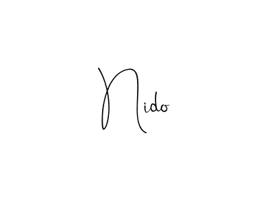 You can use this online signature creator to create a handwritten signature for the name Nido. This is the best online autograph maker. Nido signature style 4 images and pictures png