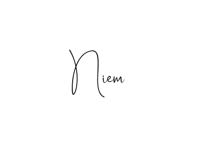 Niem stylish signature style. Best Handwritten Sign (Andilay-7BmLP) for my name. Handwritten Signature Collection Ideas for my name Niem. Niem signature style 4 images and pictures png