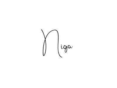 You should practise on your own different ways (Andilay-7BmLP) to write your name (Niga) in signature. don't let someone else do it for you. Niga signature style 4 images and pictures png