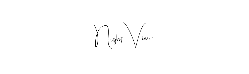 How to make Night View name signature. Use Andilay-7BmLP style for creating short signs online. This is the latest handwritten sign. Night View signature style 4 images and pictures png