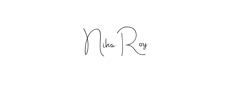 This is the best signature style for the Niha Roy name. Also you like these signature font (Andilay-7BmLP). Mix name signature. Niha Roy signature style 4 images and pictures png