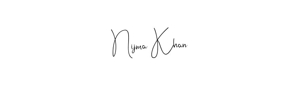 Make a beautiful signature design for name Nijma Khan. Use this online signature maker to create a handwritten signature for free. Nijma Khan signature style 4 images and pictures png