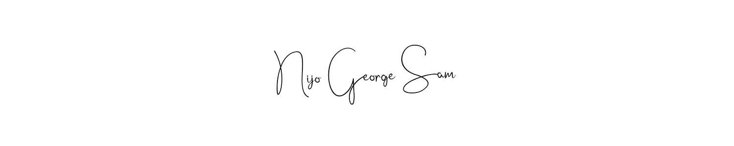 Nijo George Sam stylish signature style. Best Handwritten Sign (Andilay-7BmLP) for my name. Handwritten Signature Collection Ideas for my name Nijo George Sam. Nijo George Sam signature style 4 images and pictures png