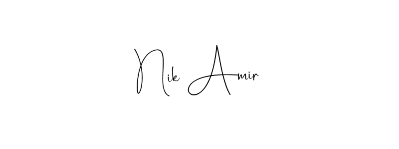 See photos of Nik Amir official signature by Spectra . Check more albums & portfolios. Read reviews & check more about Andilay-7BmLP font. Nik Amir signature style 4 images and pictures png