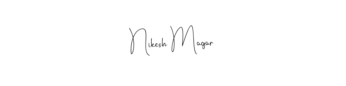 Also You can easily find your signature by using the search form. We will create Nikesh Magar name handwritten signature images for you free of cost using Andilay-7BmLP sign style. Nikesh Magar signature style 4 images and pictures png