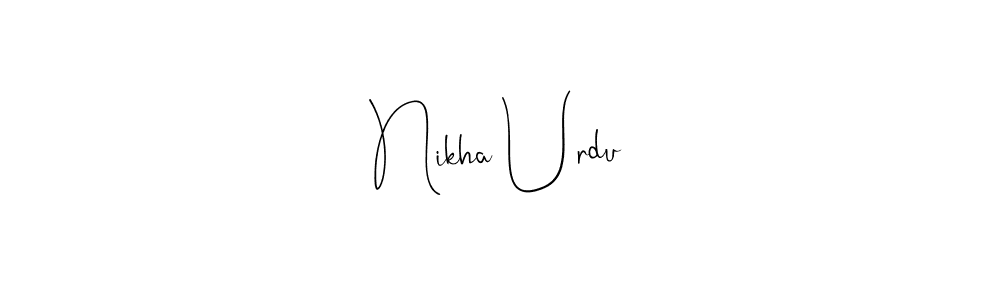 How to Draw Nikha Urdu signature style? Andilay-7BmLP is a latest design signature styles for name Nikha Urdu. Nikha Urdu signature style 4 images and pictures png