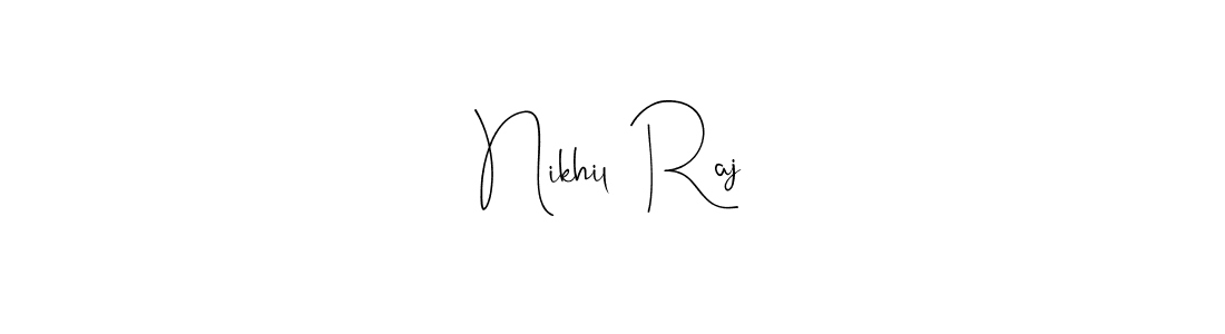 Design your own signature with our free online signature maker. With this signature software, you can create a handwritten (Andilay-7BmLP) signature for name Nikhil  Raj. Nikhil  Raj signature style 4 images and pictures png