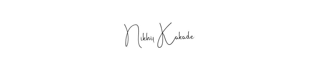 You should practise on your own different ways (Andilay-7BmLP) to write your name (Nikhil Kakade) in signature. don't let someone else do it for you. Nikhil Kakade signature style 4 images and pictures png