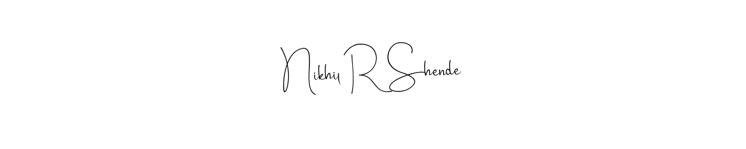 Use a signature maker to create a handwritten signature online. With this signature software, you can design (Andilay-7BmLP) your own signature for name Nikhil R Shende. Nikhil R Shende signature style 4 images and pictures png