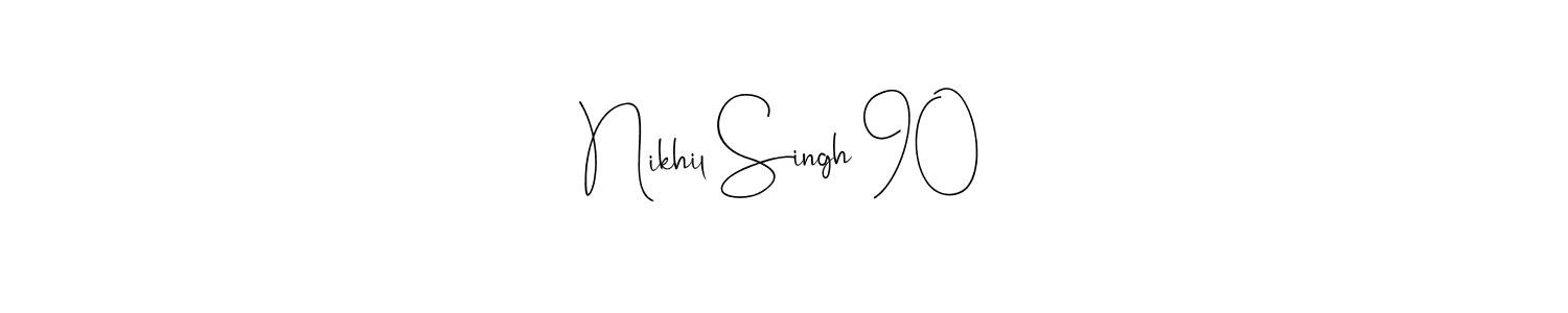 Use a signature maker to create a handwritten signature online. With this signature software, you can design (Andilay-7BmLP) your own signature for name Nikhil Singh 90. Nikhil Singh 90 signature style 4 images and pictures png