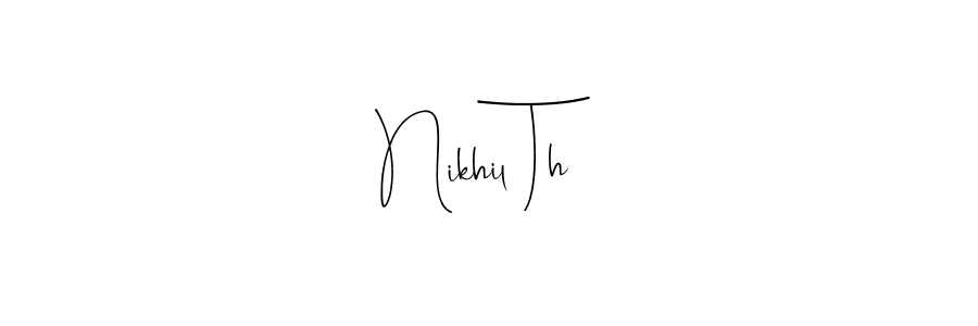 Use a signature maker to create a handwritten signature online. With this signature software, you can design (Andilay-7BmLP) your own signature for name Nikhil Th. Nikhil Th signature style 4 images and pictures png