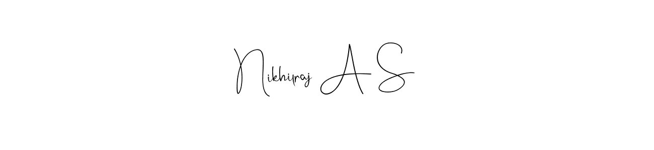 You should practise on your own different ways (Andilay-7BmLP) to write your name (Nikhilraj A S) in signature. don't let someone else do it for you. Nikhilraj A S signature style 4 images and pictures png