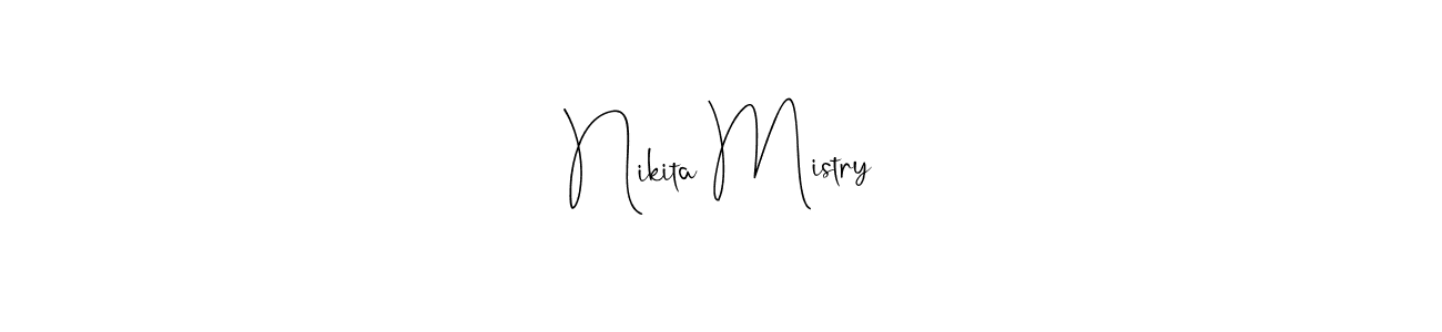 if you are searching for the best signature style for your name Nikita Mistry. so please give up your signature search. here we have designed multiple signature styles  using Andilay-7BmLP. Nikita Mistry signature style 4 images and pictures png