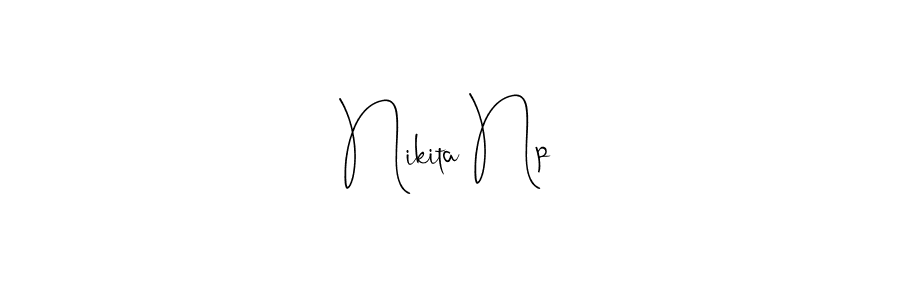 Create a beautiful signature design for name Nikita Np. With this signature (Andilay-7BmLP) fonts, you can make a handwritten signature for free. Nikita Np signature style 4 images and pictures png