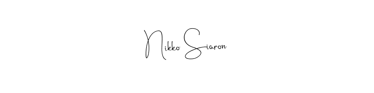 Here are the top 10 professional signature styles for the name Nikko Siaron. These are the best autograph styles you can use for your name. Nikko Siaron signature style 4 images and pictures png