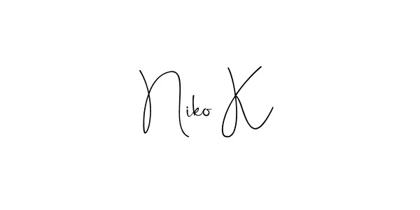 Similarly Andilay-7BmLP is the best handwritten signature design. Signature creator online .You can use it as an online autograph creator for name Niko K. Niko K signature style 4 images and pictures png