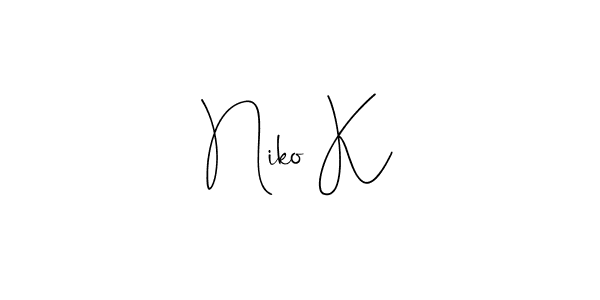 Similarly Andilay-7BmLP is the best handwritten signature design. Signature creator online .You can use it as an online autograph creator for name Niko K. Niko K signature style 4 images and pictures png