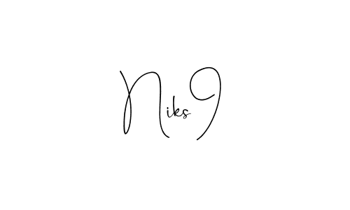 How to make Niks9 name signature. Use Andilay-7BmLP style for creating short signs online. This is the latest handwritten sign. Niks9 signature style 4 images and pictures png