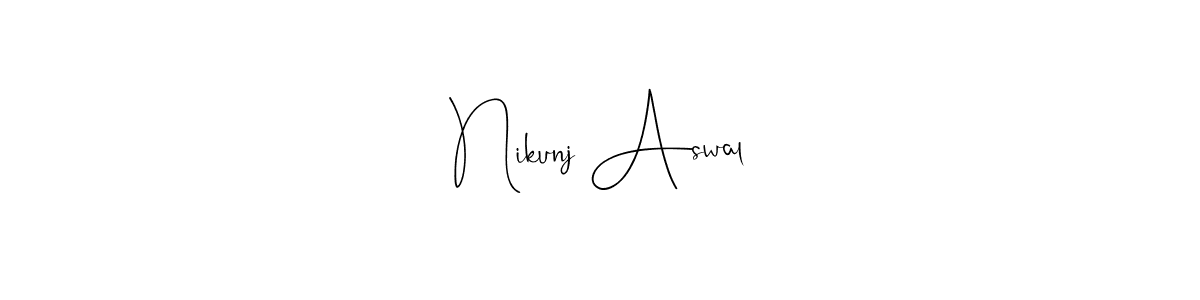 Make a beautiful signature design for name Nikunj Aswal. Use this online signature maker to create a handwritten signature for free. Nikunj Aswal signature style 4 images and pictures png