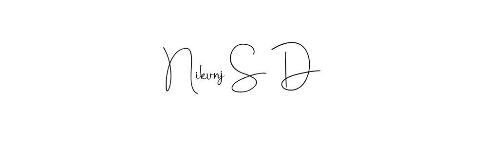 You can use this online signature creator to create a handwritten signature for the name Nikunj S D. This is the best online autograph maker. Nikunj S D signature style 4 images and pictures png