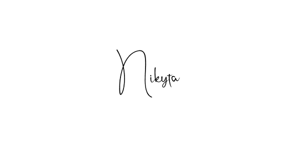 How to make Nikyta name signature. Use Andilay-7BmLP style for creating short signs online. This is the latest handwritten sign. Nikyta signature style 4 images and pictures png