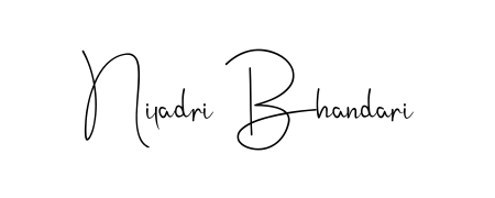 The Andilay-7BmLP typeface gives name Niladri Bhandari a refined look. Suitable for certificates, diplomas, and official verification. Niladri Bhandari signature style 4 images and pictures png