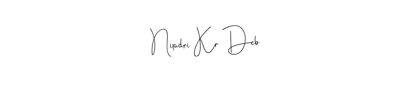 Make a beautiful signature design for name Niladri Kr Deb. With this signature (Andilay-7BmLP) style, you can create a handwritten signature for free. Niladri Kr Deb signature style 4 images and pictures png