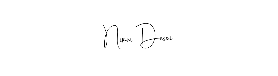 The best way (Andilay-7BmLP) to make a short signature is to pick only two or three words in your name. The name Nilam Desai include a total of six letters. For converting this name. Nilam Desai signature style 4 images and pictures png