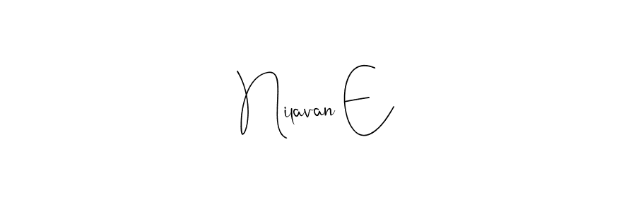 Also You can easily find your signature by using the search form. We will create Nilavan E name handwritten signature images for you free of cost using Andilay-7BmLP sign style. Nilavan E signature style 4 images and pictures png