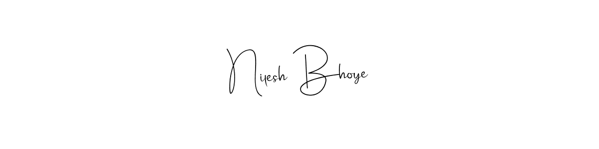 The best way (Andilay-7BmLP) to make a short signature is to pick only two or three words in your name. The name Nilesh Bhoye include a total of six letters. For converting this name. Nilesh Bhoye signature style 4 images and pictures png