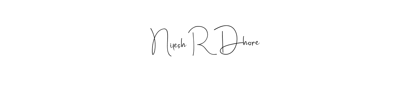 You should practise on your own different ways (Andilay-7BmLP) to write your name (Nilesh R Dhore) in signature. don't let someone else do it for you. Nilesh R Dhore signature style 4 images and pictures png