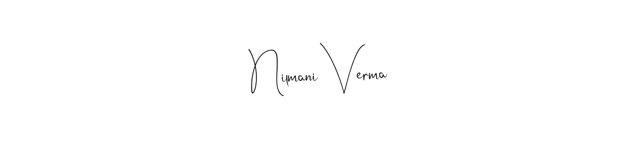 Create a beautiful signature design for name Nilmani Verma. With this signature (Andilay-7BmLP) fonts, you can make a handwritten signature for free. Nilmani Verma signature style 4 images and pictures png