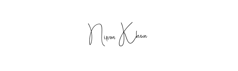 Also You can easily find your signature by using the search form. We will create Nilum Khan name handwritten signature images for you free of cost using Andilay-7BmLP sign style. Nilum Khan signature style 4 images and pictures png