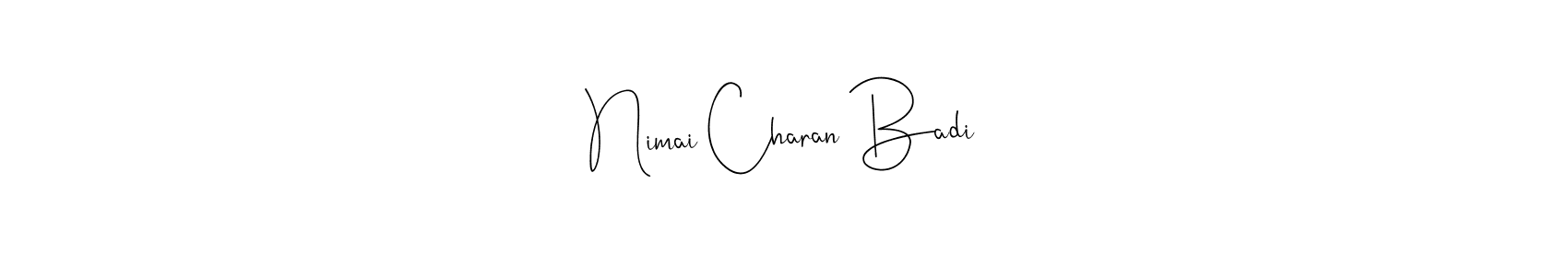 if you are searching for the best signature style for your name Nimai Charan Badi. so please give up your signature search. here we have designed multiple signature styles  using Andilay-7BmLP. Nimai Charan Badi signature style 4 images and pictures png